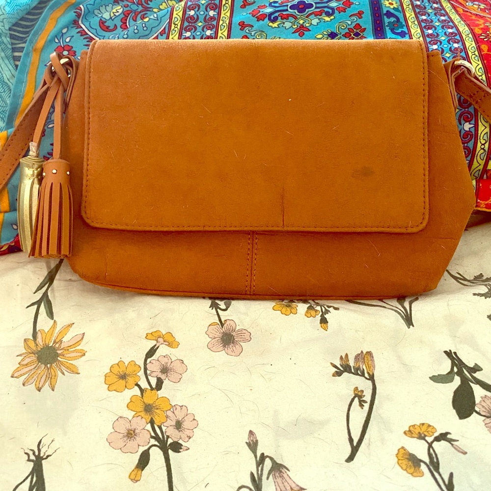 Brown suede Old Navy purse